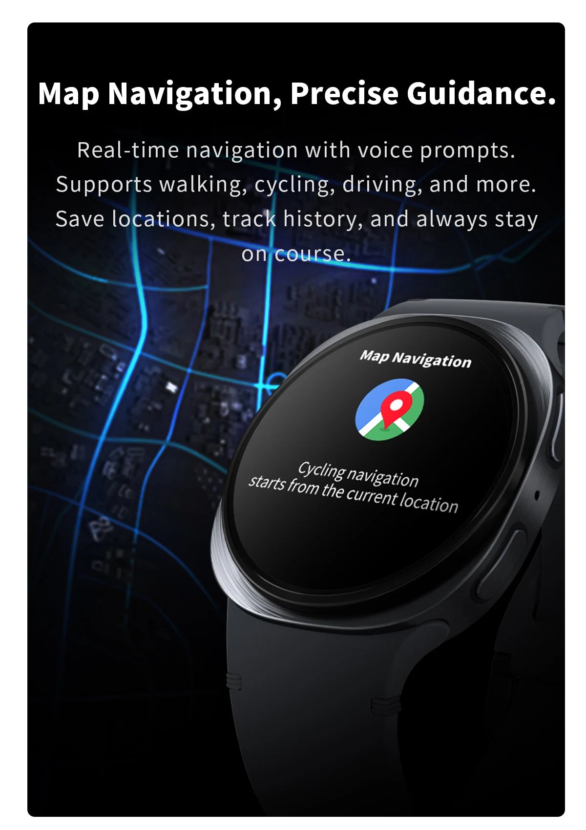 2025 GPS Smart Watch | AMOLED Heart Rate Bluetooth Call Waterproof | Men & Women