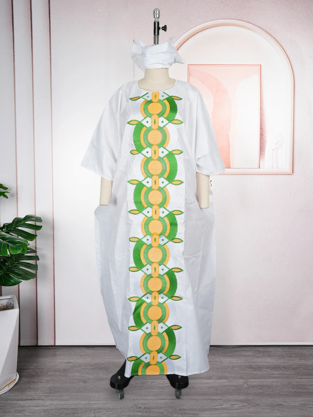 Plus Size Luxury Boubou Gown | Bazin Riche Embroidery African Wedding Dress | Women