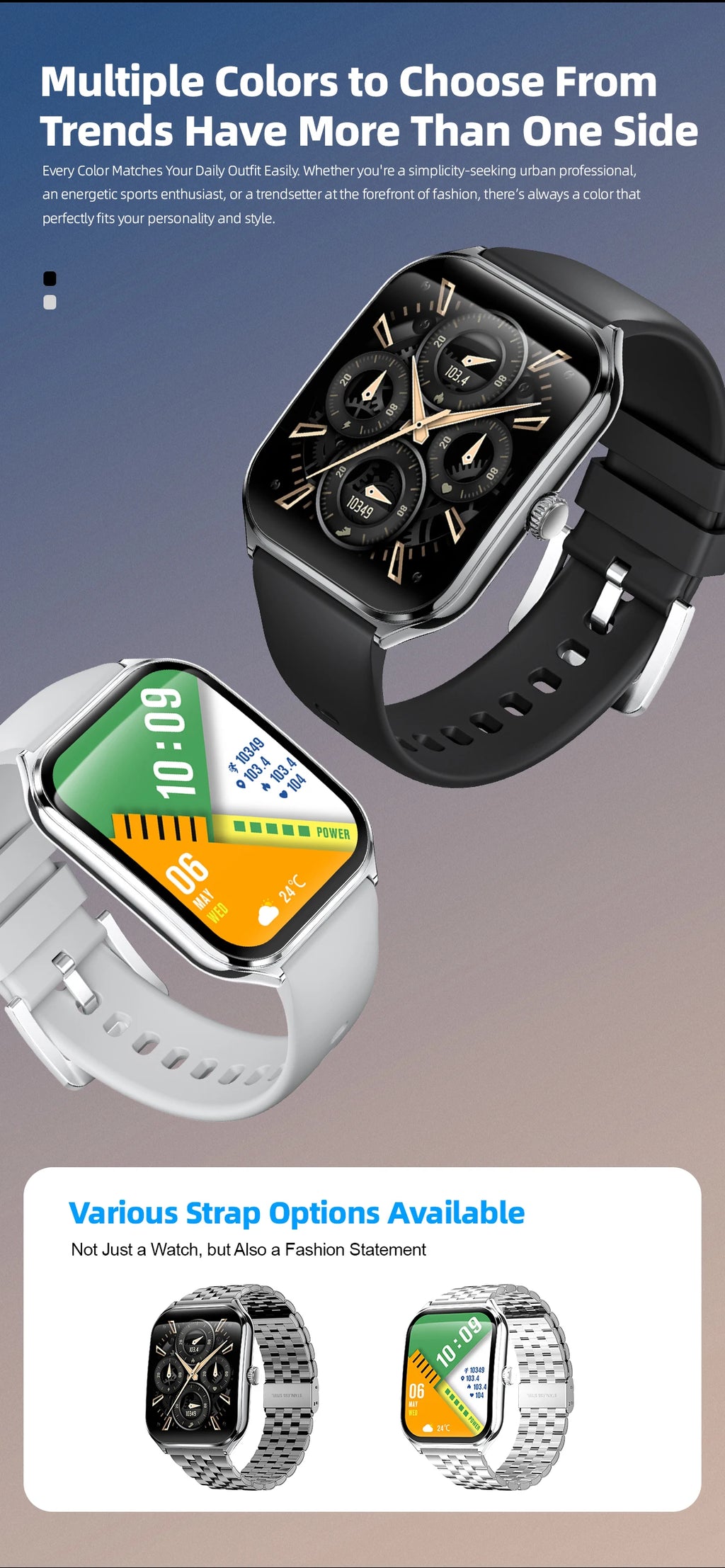 New Ultra Thin Smart Watch men 1.96" AMOLED 360*360 HD Pixel Display Always Show Time Bluetooth Call Reminder Smartwatch Ladies