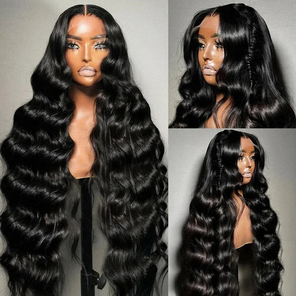 300 High Density Body Wave 13x6 HD Lace Frontal Brazillian Human Hair 40 Inch 13x4 Body Wave Lace Front Wig For Women