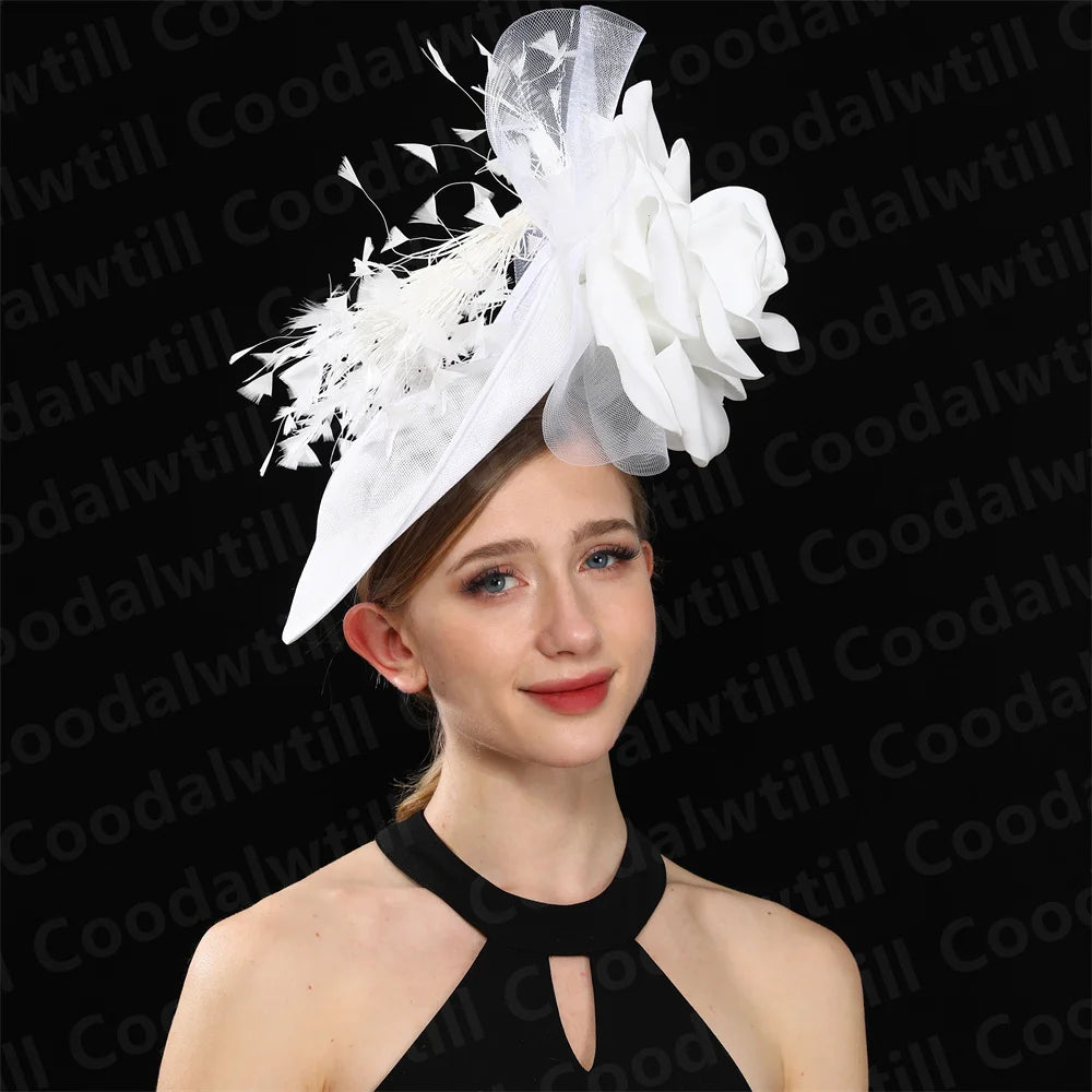 Women's Formal Tea Party Headpiece and Cocktail Church Chapeau Cap Headband Millinery