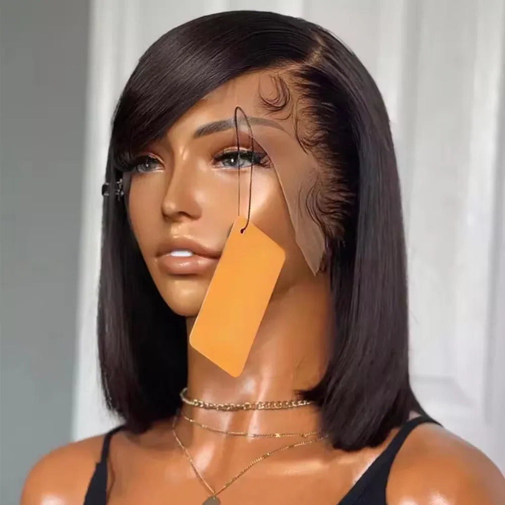 13x4 Straight Short Bob Lace Front Wig | 100% Remy Human Hair | Women