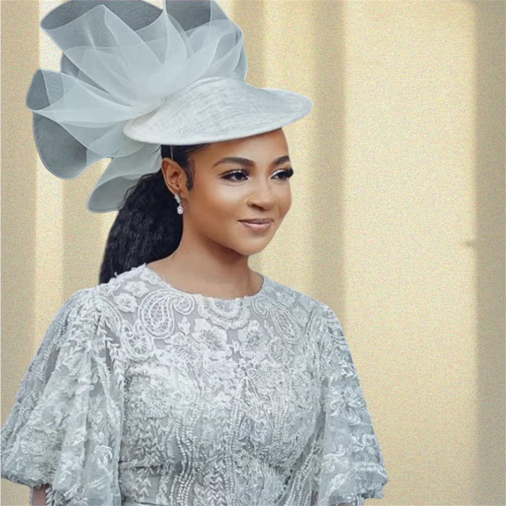 Elegant Wedding Mesh Flower Fascinator Hat for Women Tea Party Headpiece Royal Ascot