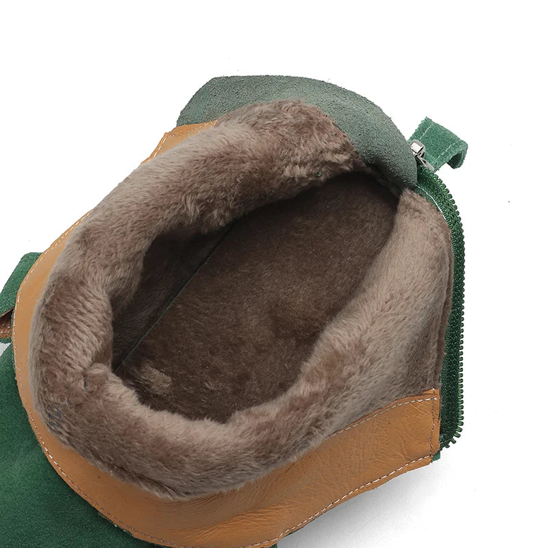 New 2025 Trend Autumn Cow Suede Women Western Boots Black Brown Khaki Chocolate Green Burgundy Pointed Toe Ladies Ankle Boots