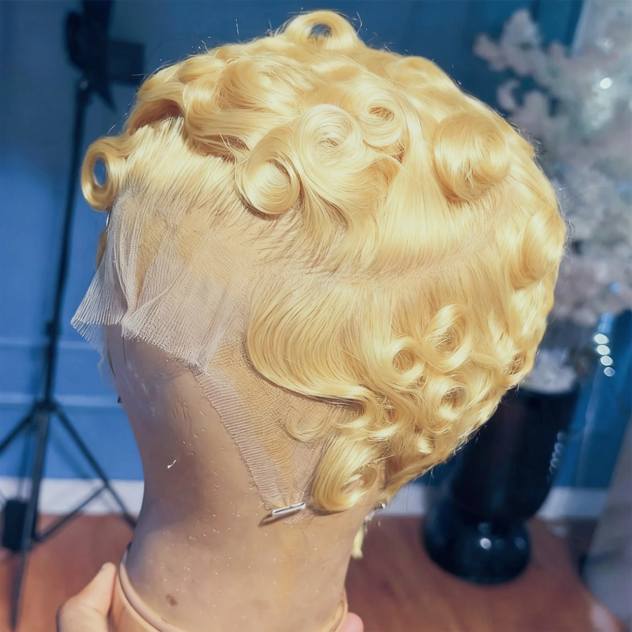 gray 613# Short Pixie Cut Lace Front Wigs 13x4 Human Hair Curly Lace Wig Side Part Pre Plucked with Baby Hair Natural Color Braz