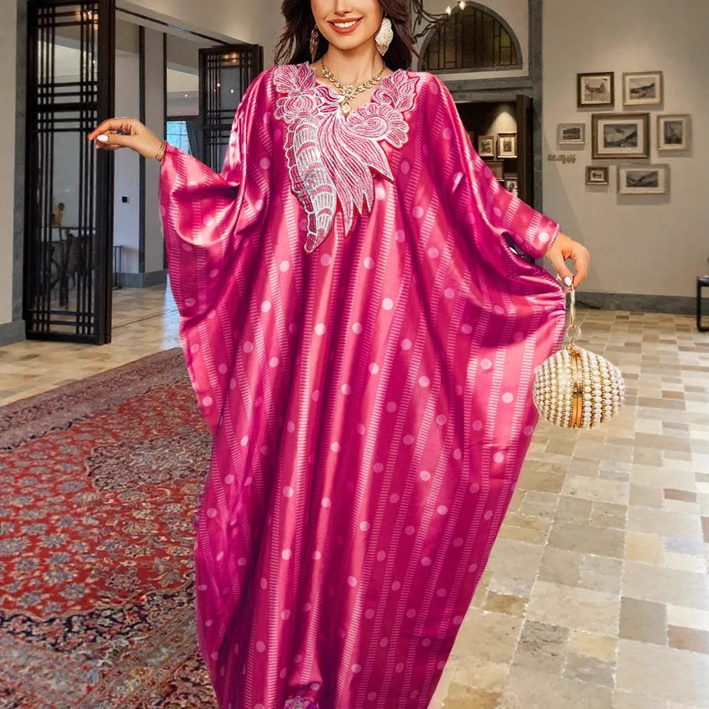 Women African Muslim Fashion Kaftan Evening Party Dresses Boubou Outfits