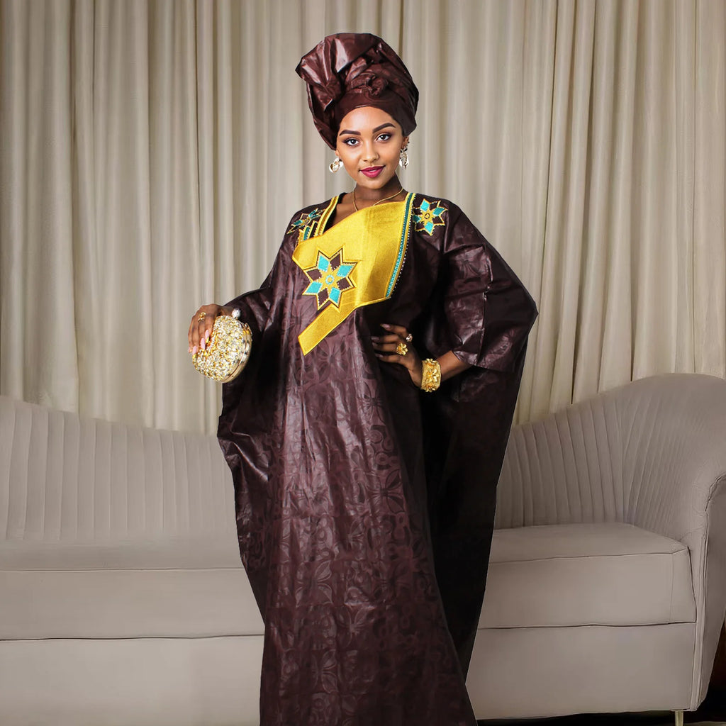 African Attire For Women Abaya Embroidery Plus Size Elegant Party Dress