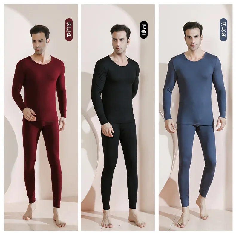 Men's Plus Size Thermal Underwear Suit | Fleece Long Johns Winter Homewear | HotTrendyPicks