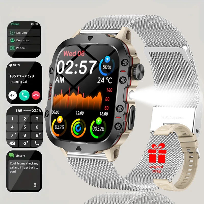 Bluetooth Smartwatch | Heart Rate Sleep Tracker | Gift for Men & Women