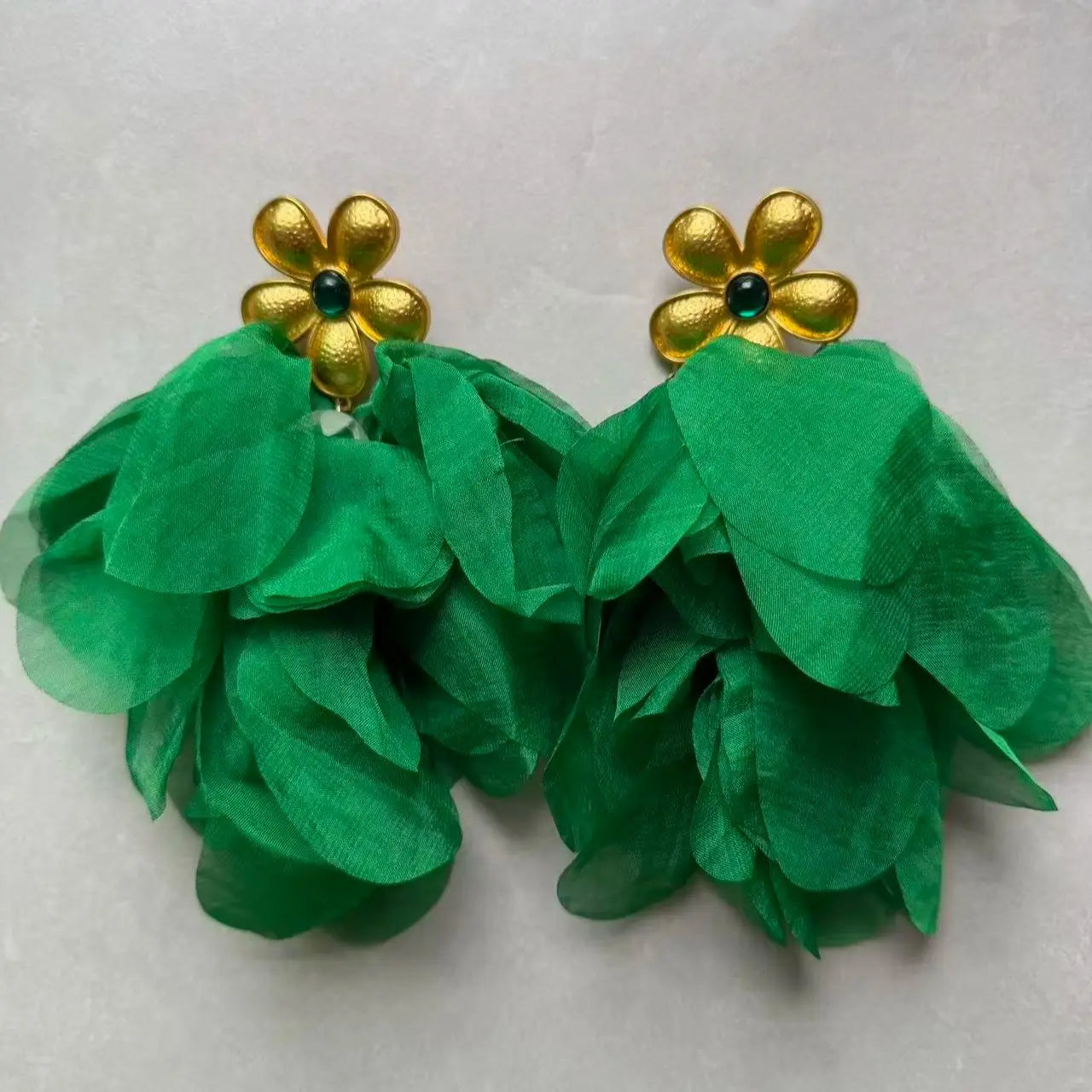 Bohemian Leaves Tassels Big Flower Dangle Earrings For Women Girl Trendy Luxury Vintage Fairy Wedding Party Jewelry