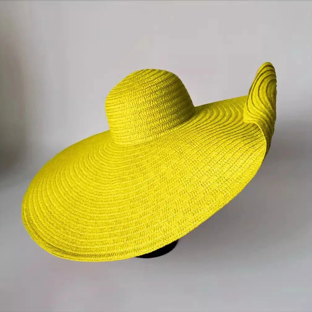 Oversized Beach Straw Hats for Women Floppy Extra Large Sun Visor Hat Wide Brim Summer Roll Up Big Beach Hat Women Foldable