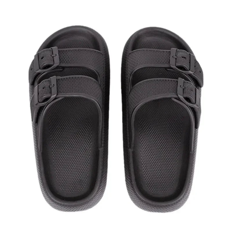 New Women's Slippers Thick Bottom Anti-Slip Home Outdoor Sandals Comfortable EVA Material Pure Color Slippers