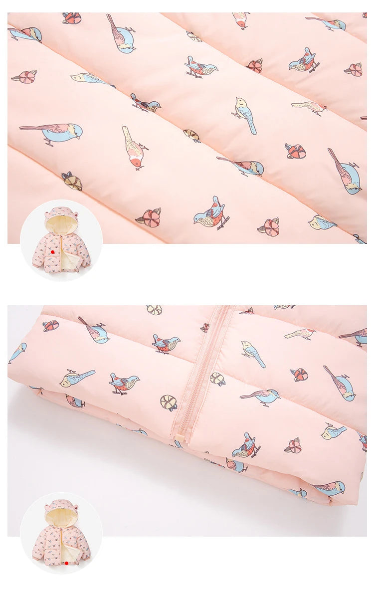 Winter Baby Kids Fleece Jacket Warm Hooded Down Outerwear