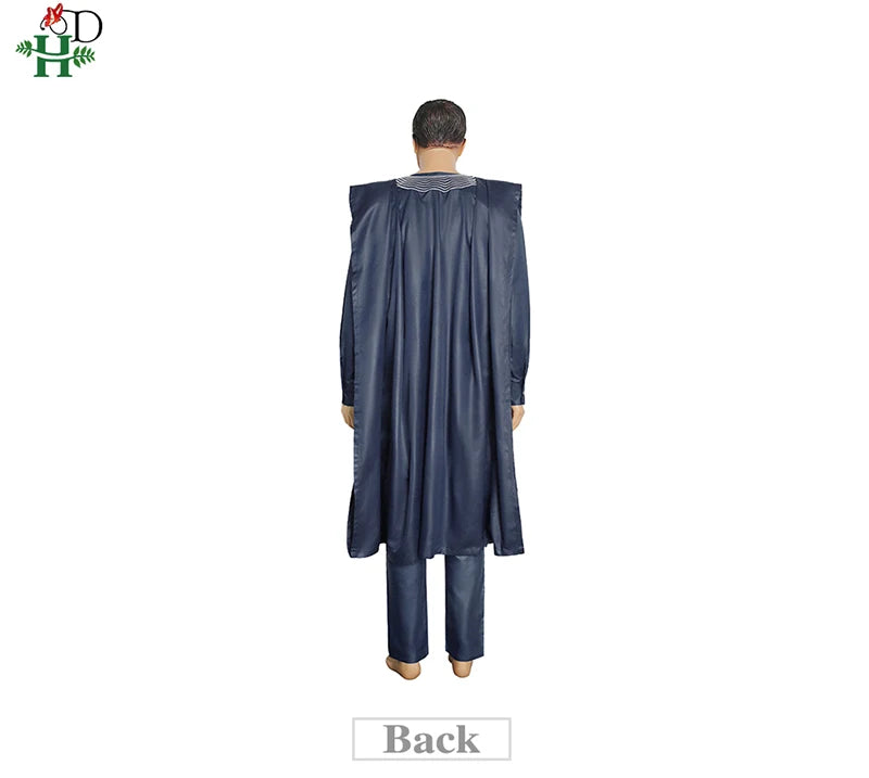 African Suit Men Robe Shirt and Pants Set Long Sleeve