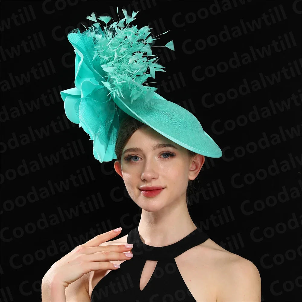 Women's Formal Tea Party Headpiece and Cocktail Church Chapeau Cap Headband Millinery