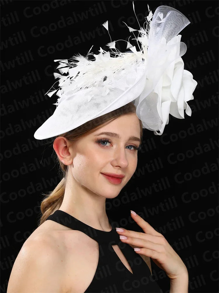 Women's Formal Tea Party Headpiece and Cocktail Church Chapeau Cap Headband Millinery