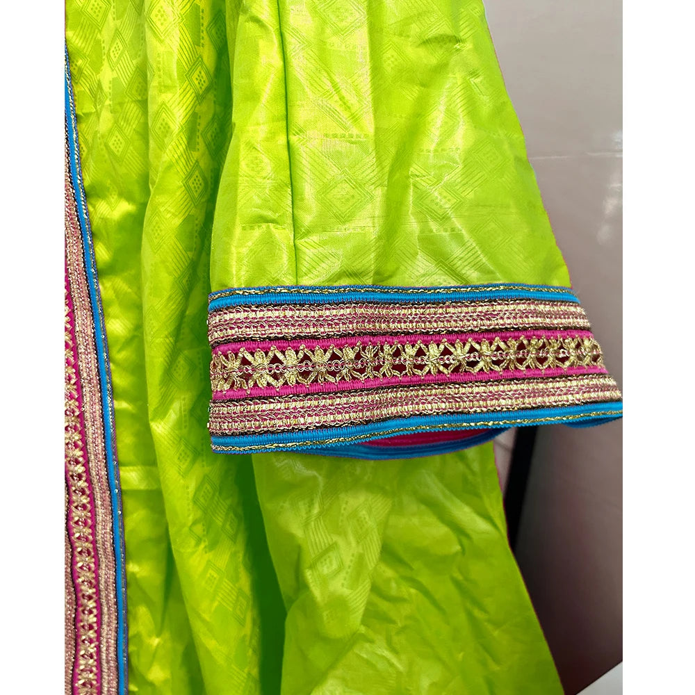 Unique African Traditional Brocade Basin Dashiki With Lace Trim Ribbon Wedding Dress Origianl Nigeria Bazin Rich Boubou Robe
