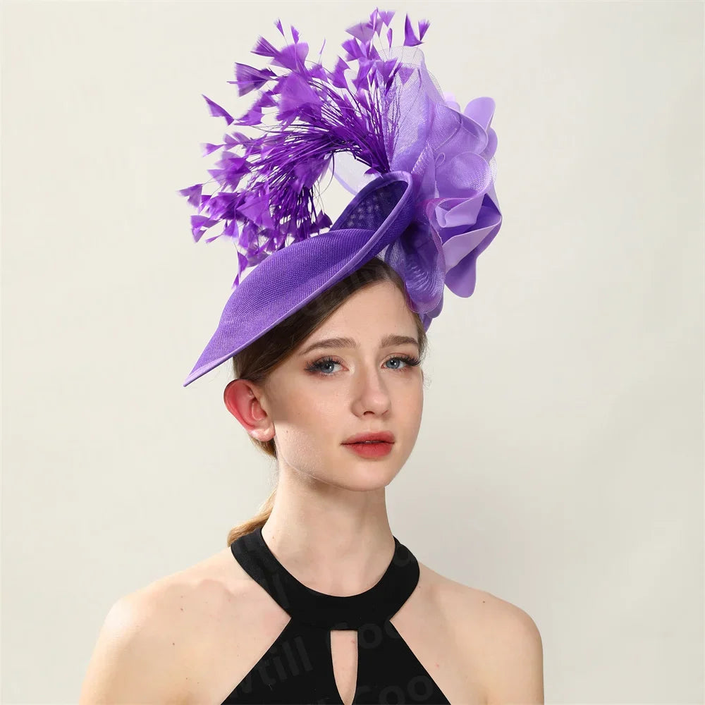 Women's Formal Tea Party Headpiece and Cocktail Church Chapeau Cap Headband Millinery