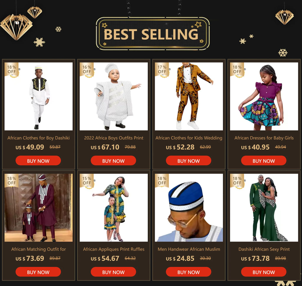 African Matching Outfit for Family Bazin Riche Muslim Sets Dashiki Father and Son Attire Agbada Robe Shirt and Pants Hat Y23F001