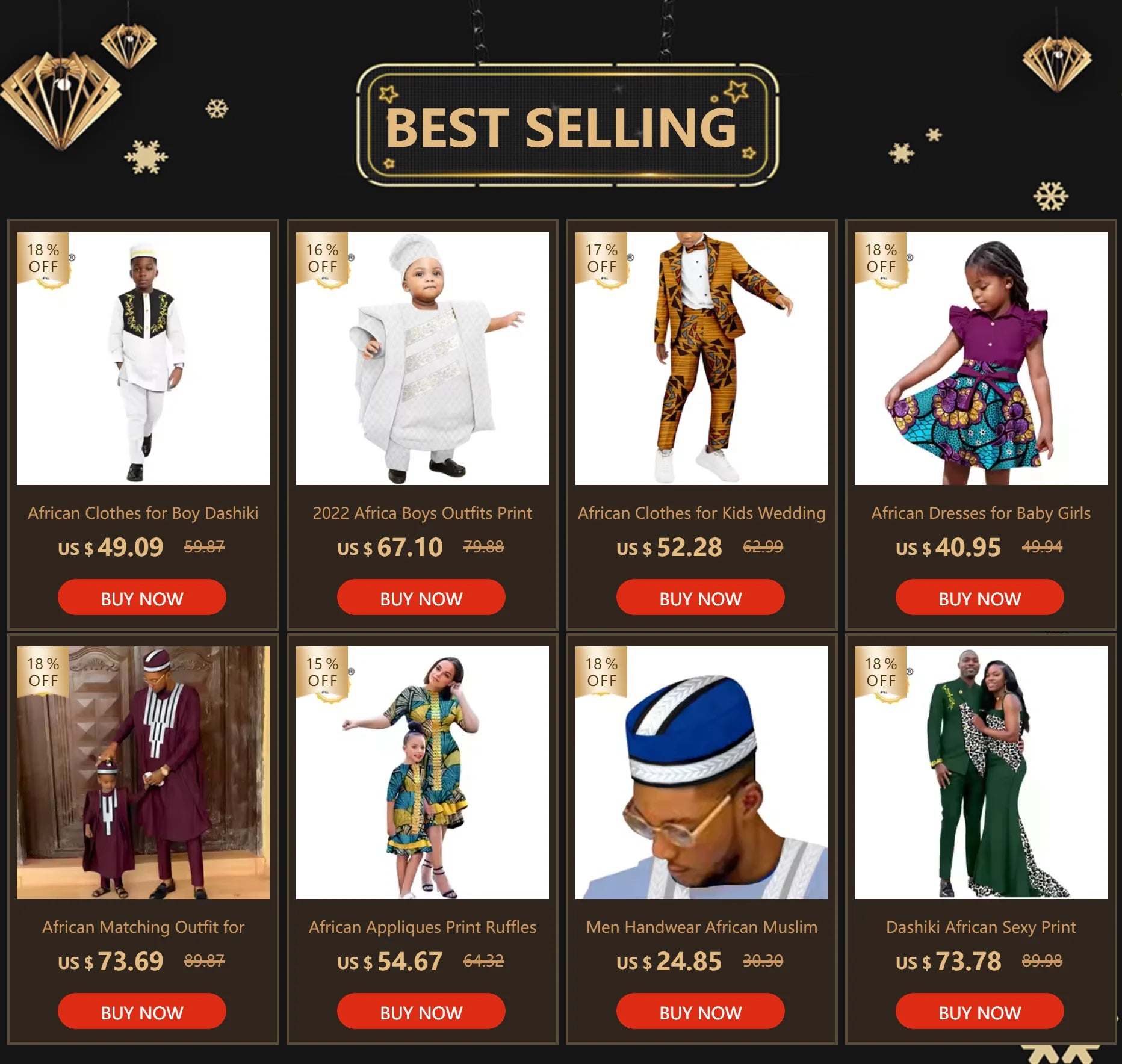 African Matching Outfit for Family Bazin Riche Muslim Sets Dashiki Father and Son Attire Agbada Robe Shirt and Pants Hat Y23F001