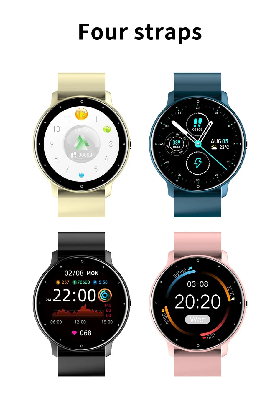 2026 New Ultra-Slim Smart Watch Men 100+ Sports Modes Heart Rate Monitoring AI Voice Assistant Bluetooth Call Smartwatches