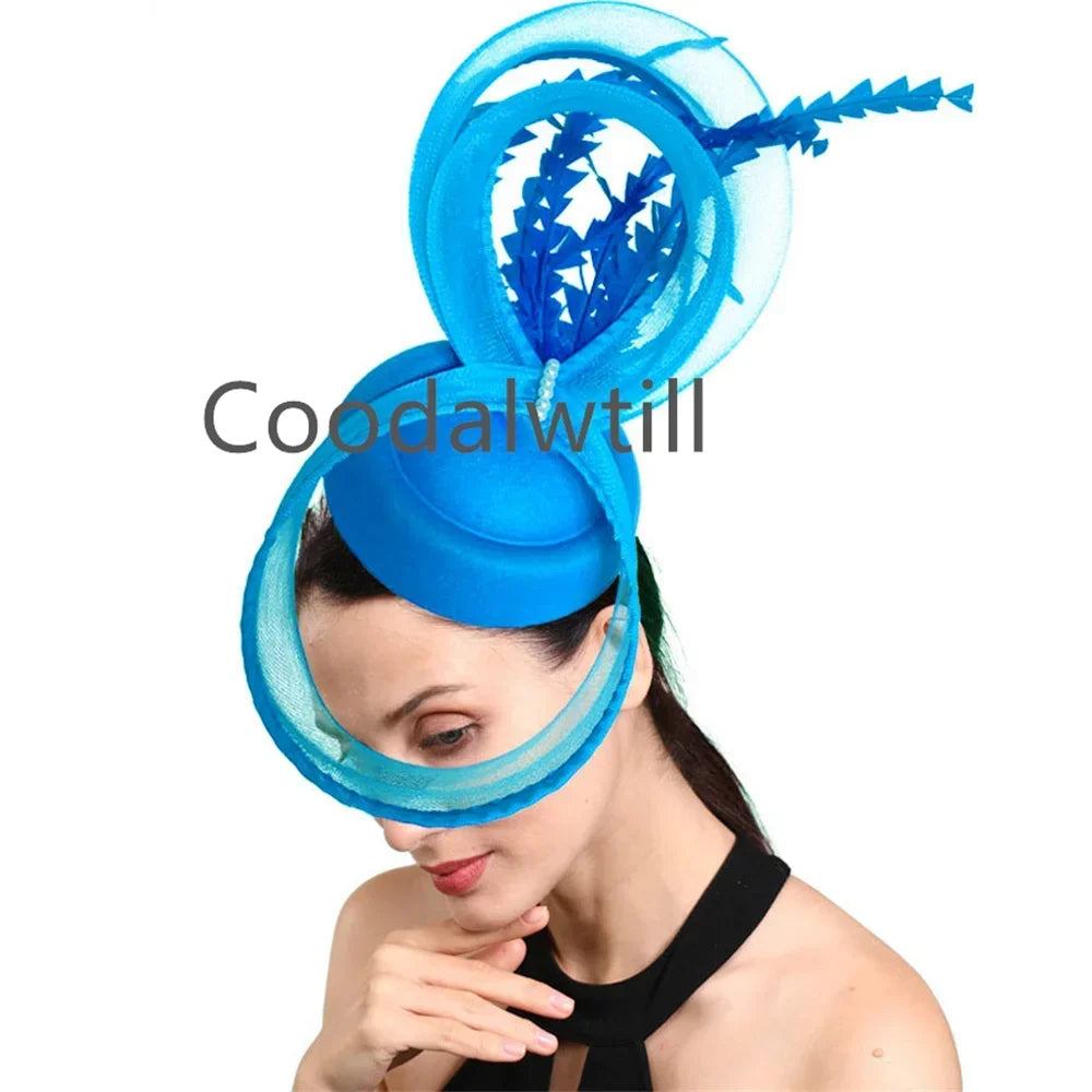 Women Vintage Pillbox Cap Headband Elegant Cocktail Kentucky Headpiece Fascinators