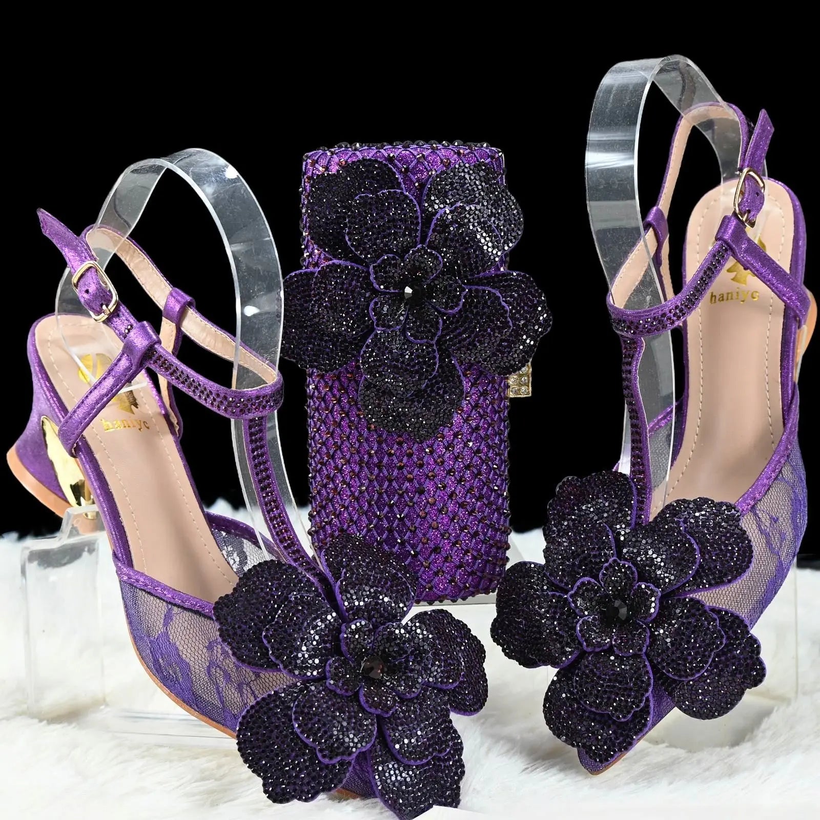 African Wedding fashion Shoes with Matching Bags For Women