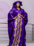 Bazin Long Embroidered African Dresses for Women for Elegant Evening Events and Balls