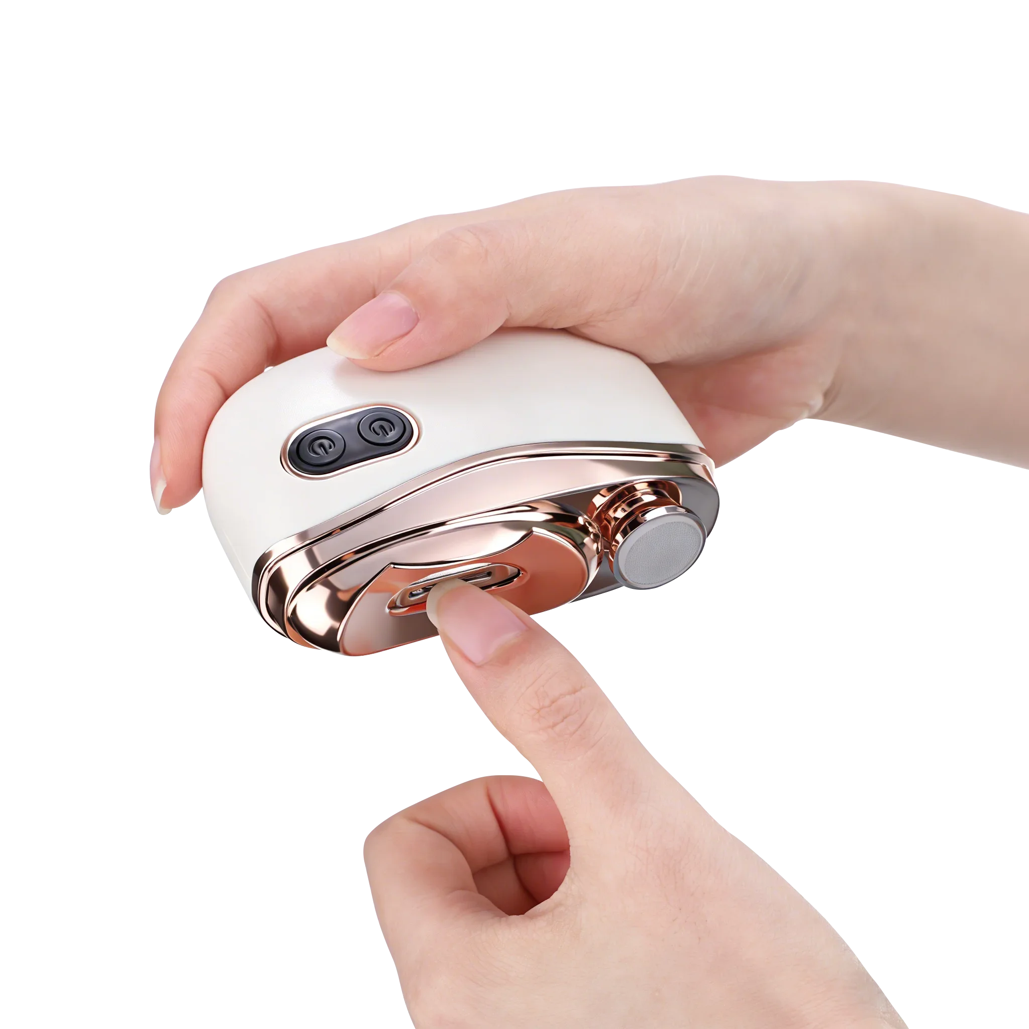 Automatic Electric Nail Clipper, 2 in 1 Auto Fingernail Cutter & Polishing Grinder for Baby Senior Adults, 2-Speed Nail Trimmer