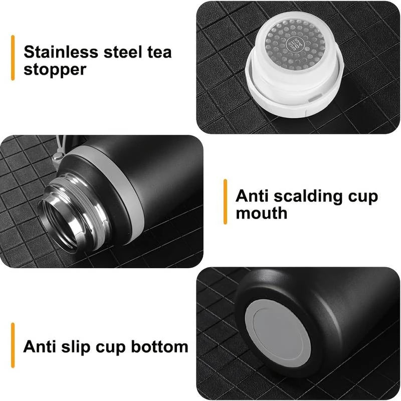 600ml Stainless Steel Travel Thermal Mug | Leak-Proof Thermos Coffee Cup
