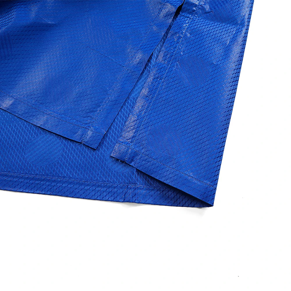 Men's African Agbada 3-Piece Set | Blue Bazin Riche Embroidery Shirt & Trousers | Wedding & Party