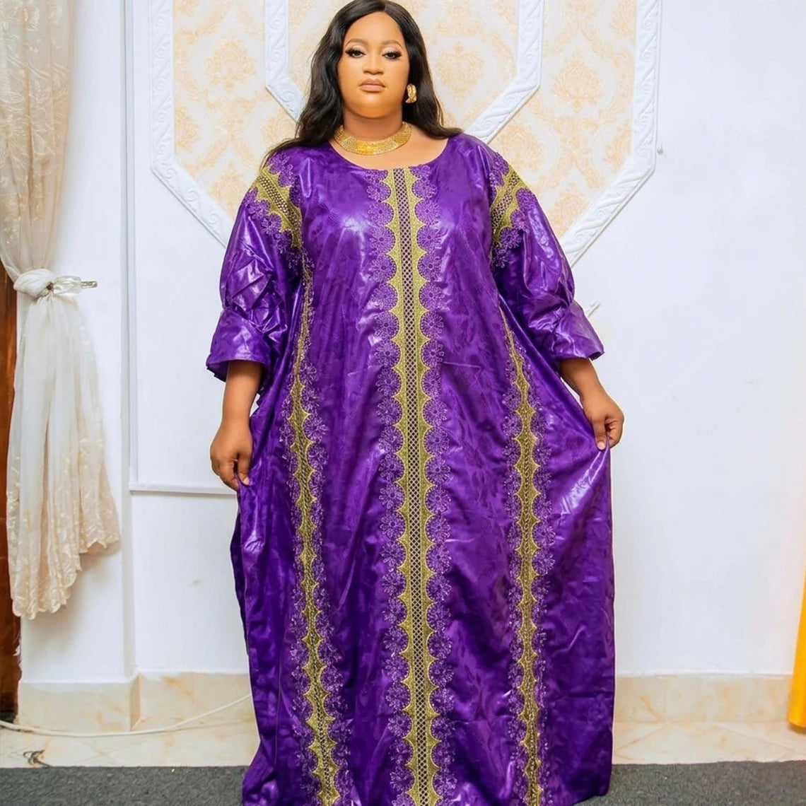 Sky Blue African Women Bazin Riche Boubou Dress Green Original Nigeria Basin Rich Brocade Wedding Party Dashiki Robe