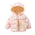 Winter Baby Kids Fleece Jacket Warm Hooded Down Outerwear