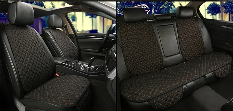 Universal Car Seat Cover Protector Linen Front Rear Back Flax Summer Cushion Pad Mat Sedan Suv Pick-up Car Interior Accessories