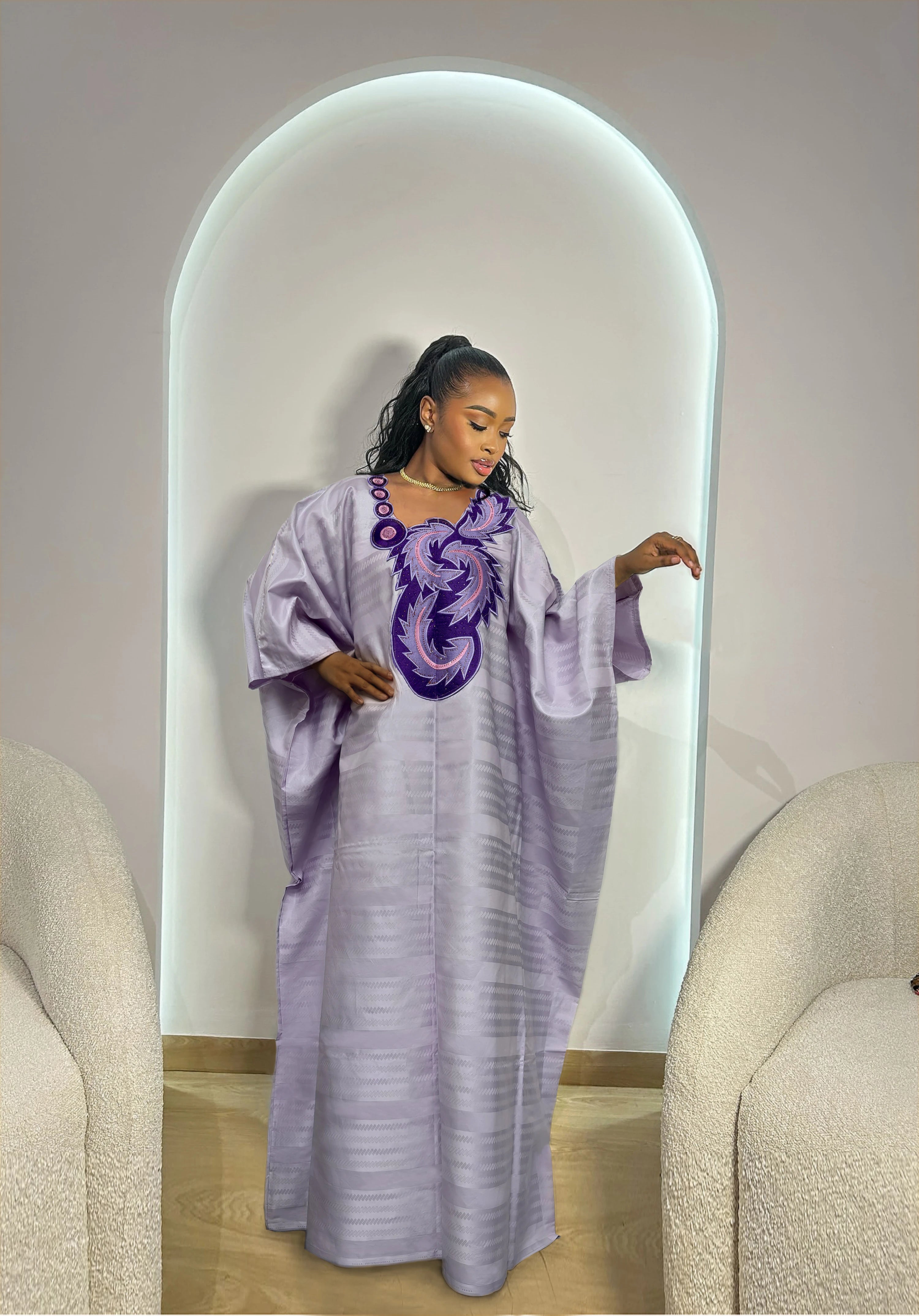African Women's Bazin Riche Boubou Dress | Dashiki Wedding Gown Robe | 11 Colours