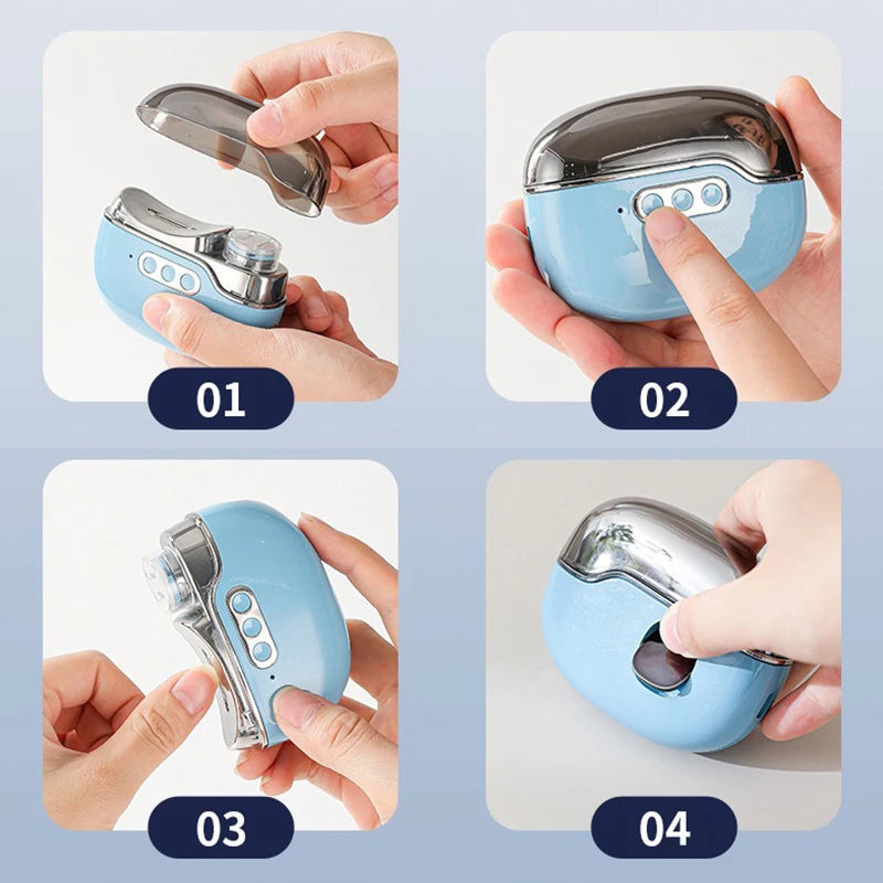 4-in-1 Electric Nail Clipper & UV Lamp | Grinder Trimmer Manicure Tool Set | HotTrendyPicks