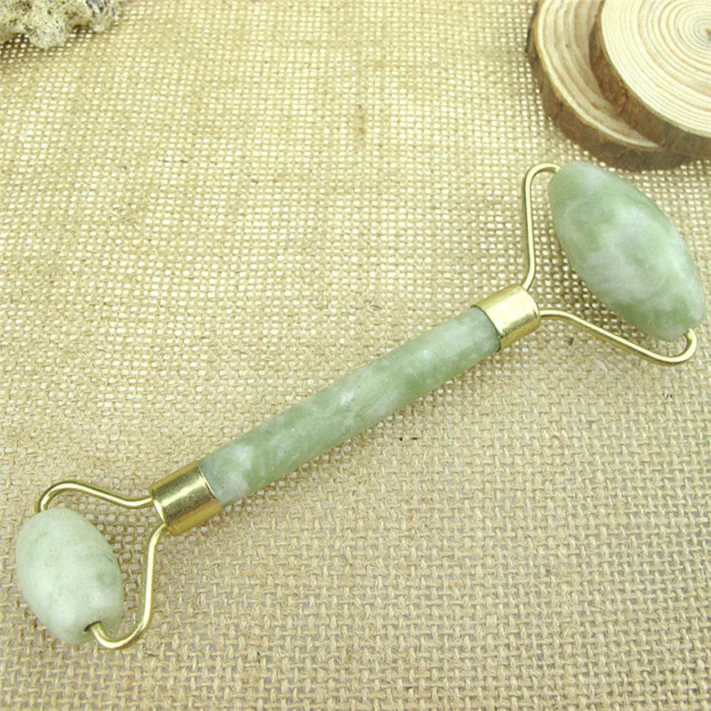 Natural Jade Facial Massage Roller | Anti-Wrinkle Face Slimming Beauty Tool | HotTrendyPicks