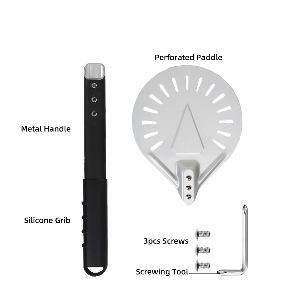7 8 9 10 Inch Long Pizza Peel AdjustableTurning Shovel Spatula Baking Tool  Kitchen Utensils Nonstick Big Pizza Turner for Oven