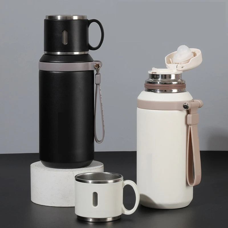 600ml Stainless Steel Travel Thermal Mug | Leak-Proof Thermos Coffee Cup