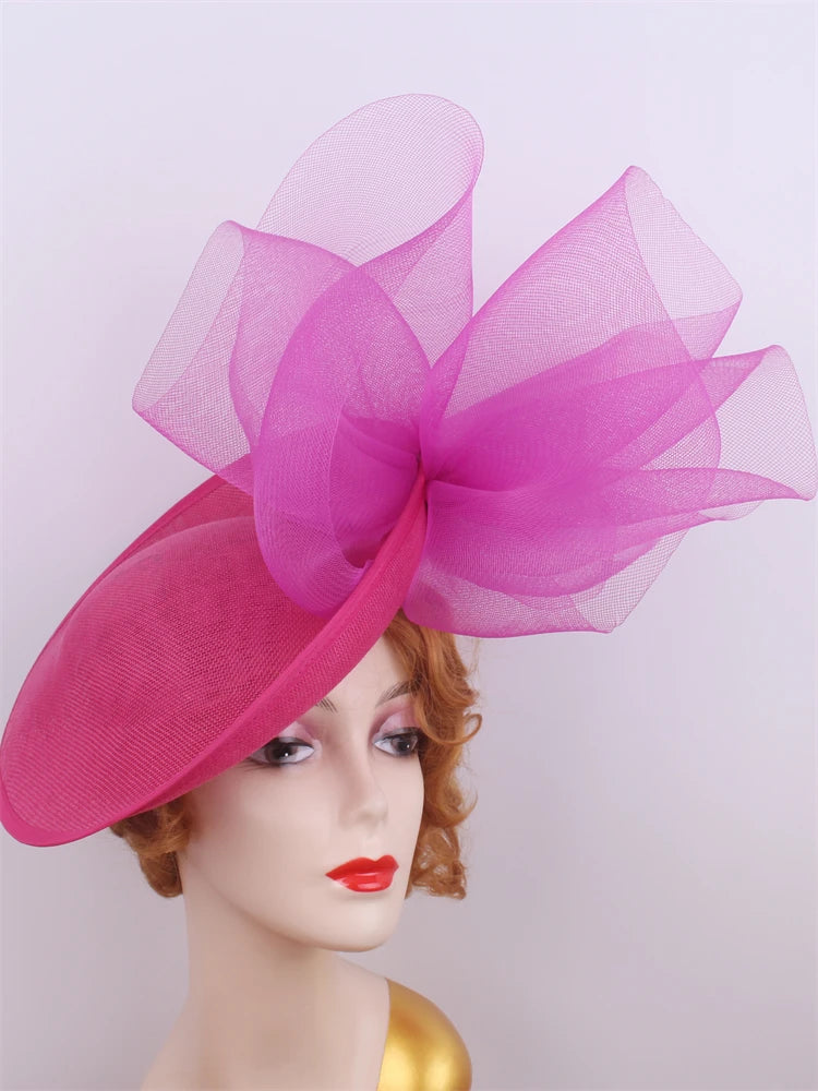 Elegant Wedding Mesh Flower Fascinator Hat for Women Tea Party Headpiece Royal Ascot