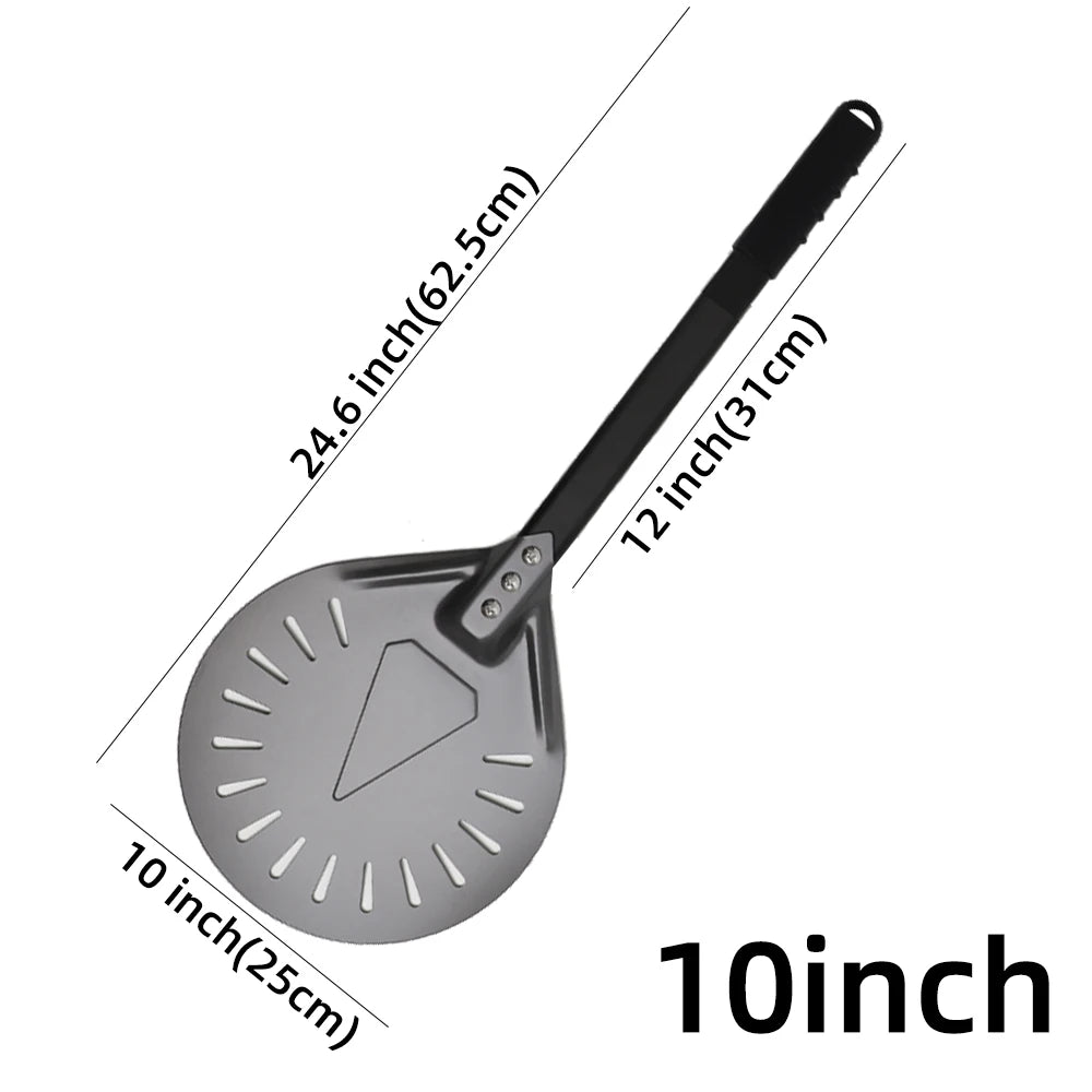 7 8 9 10 Inch Long Pizza Peel AdjustableTurning Shovel Spatula Baking Tool  Kitchen Utensils Nonstick Big Pizza Turner for Oven