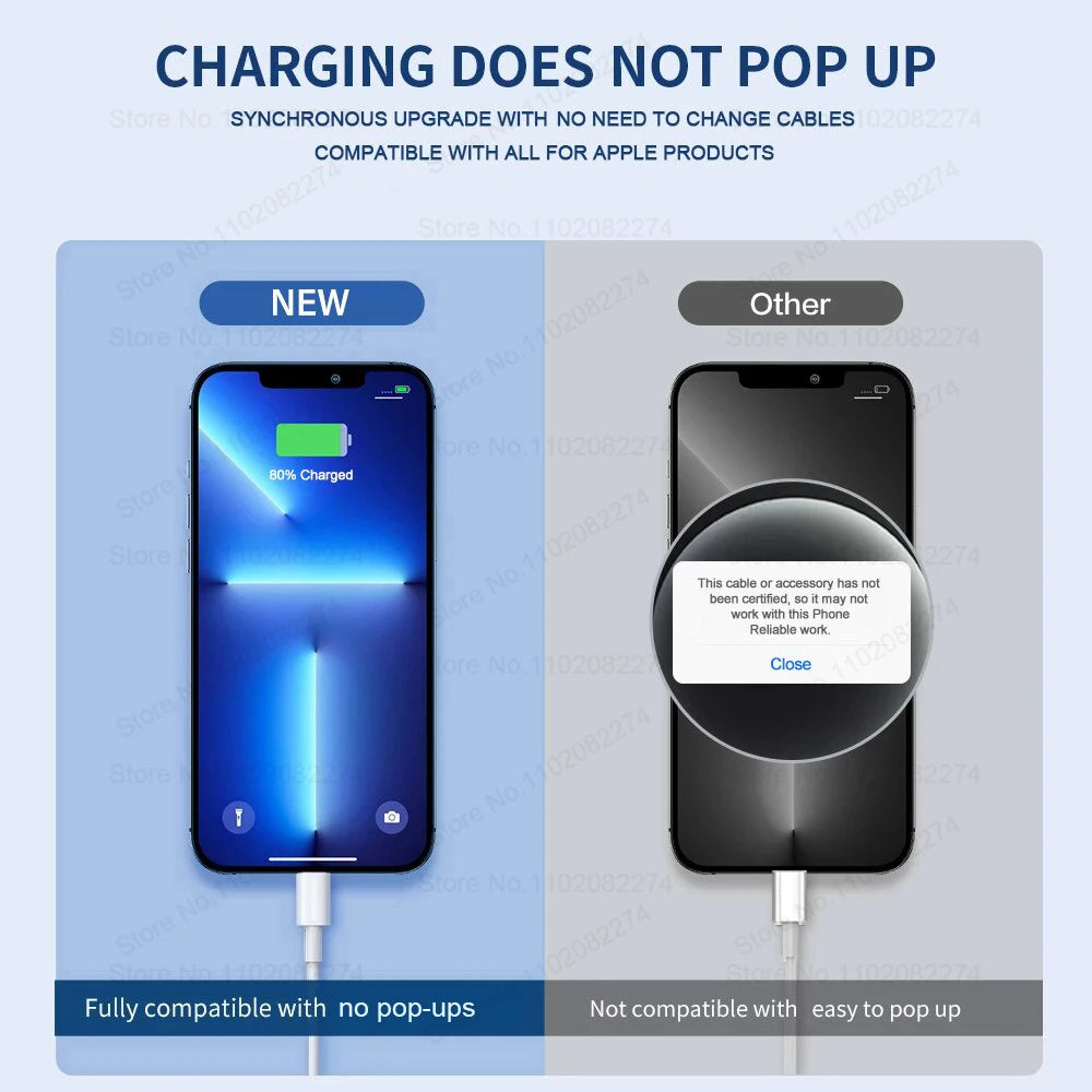 1-3 PCS PD 35W USB Cable for iPhone 16 15 14 13 12 11 Pro Max Plus XR XS Fast Charging USB C Charger Cable Date Wire Accessories