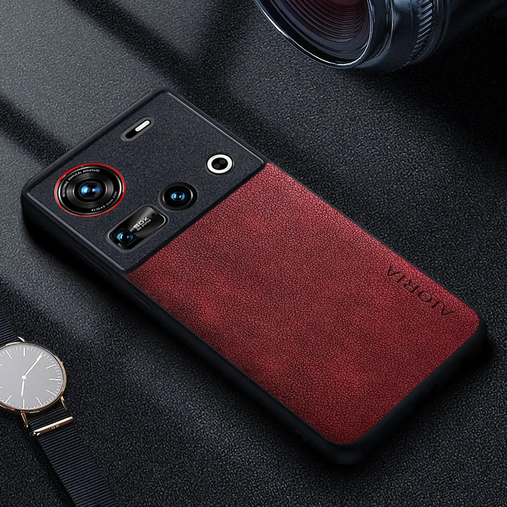 Premium Luxury leather Phone Case for Nubia Z70 Z60 Ultra Z60S Pro Retro Business Style Solid color cover funda capa