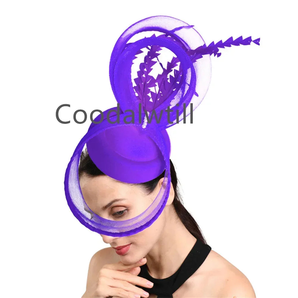 Women Vintage Pillbox Cap Headband Elegant Cocktail Kentucky Headpiece Fascinators