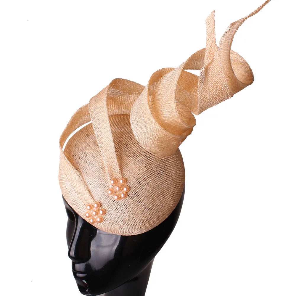 Women's Sinamay Fascinator Millinery Hat Cocktail Party Tea Chapeau Headbands