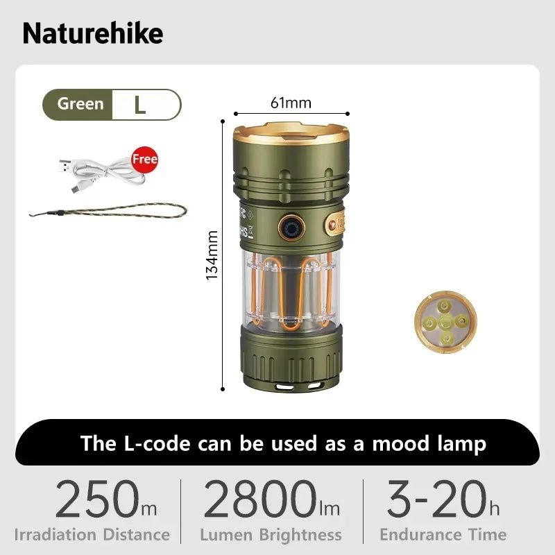 High Power Camping Torch 2800lm | USB-C Waterproof Flashlight 250M | HotTrendyPicks