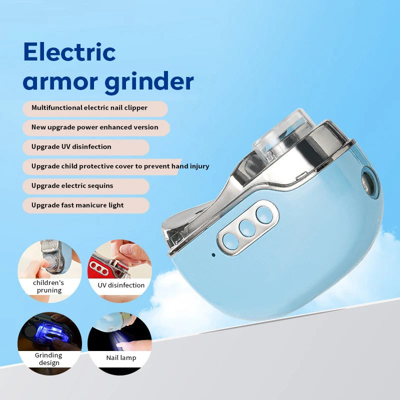 4-in-1 Electric Nail Clipper & UV Lamp | Grinder Trimmer Manicure Tool Set | HotTrendyPicks