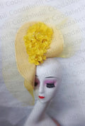 Women's Elegant Fascinator Pillbox Cap With Flower Luxury Party Derby Hat
