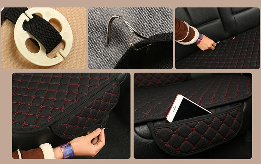 Universal Car Seat Cover Protector Linen Front Rear Back Flax Summer Cushion Pad Mat Sedan Suv Pick-up Car Interior Accessories