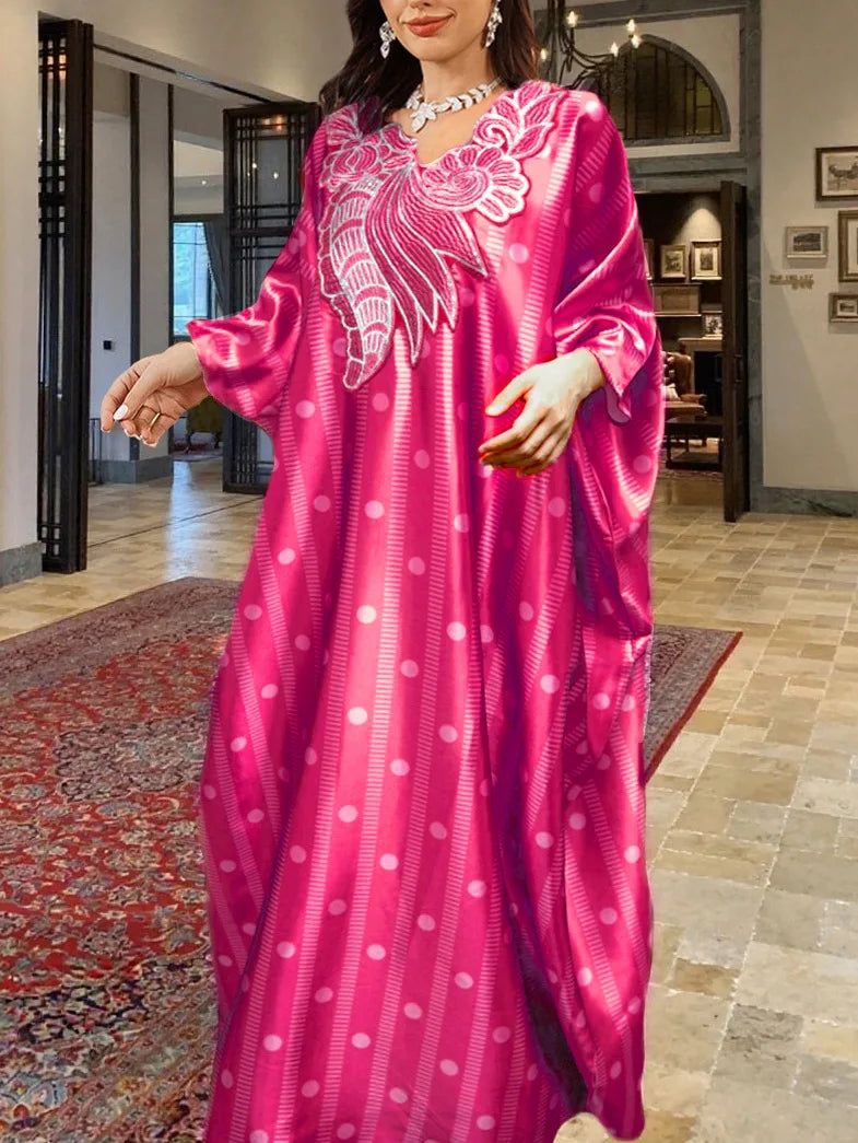 Women African Muslim Fashion Kaftan Evening Party Dresses Boubou Outfits